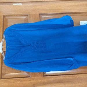 Nwt Apt. 9 blue 3/4 length sleeve top